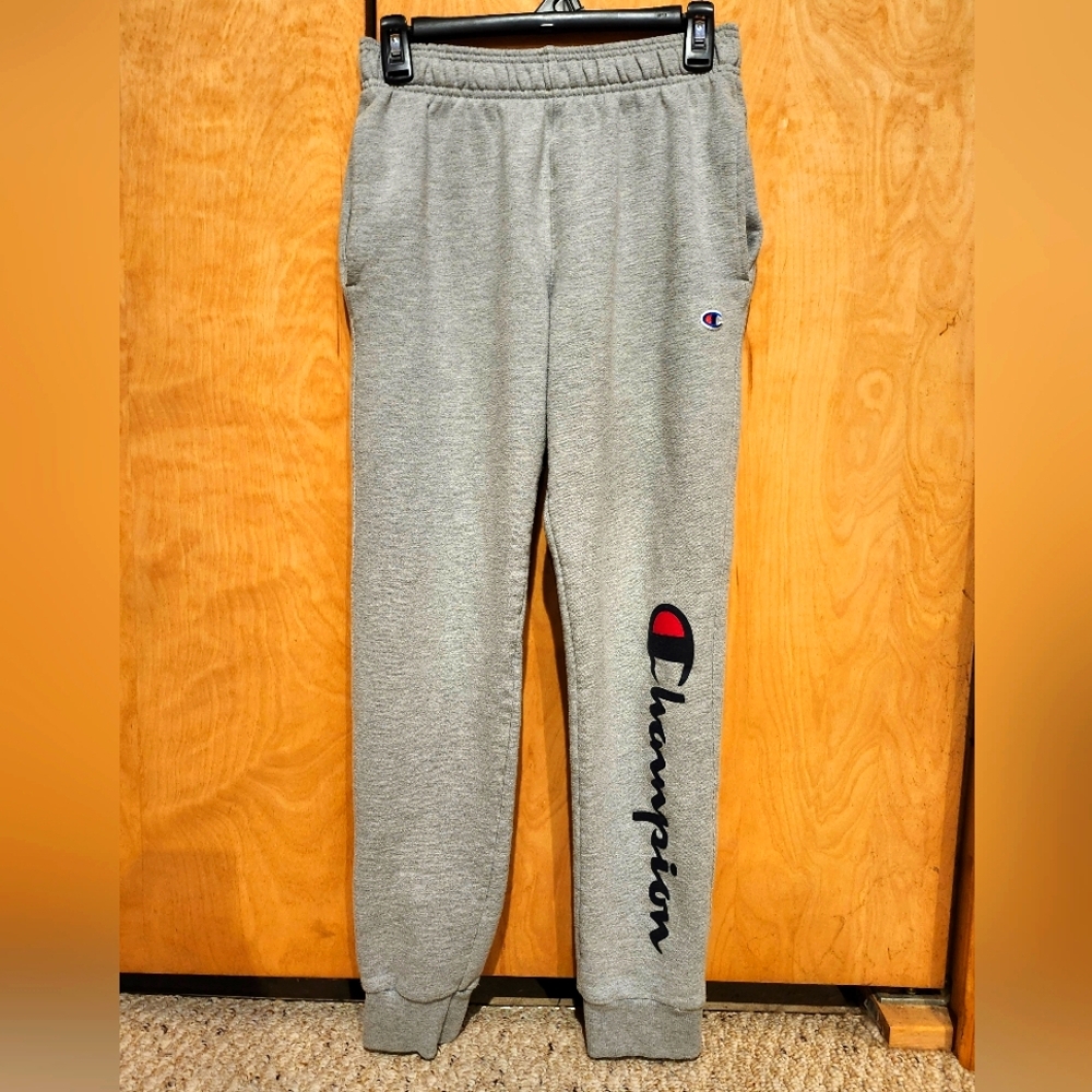 Champion Heather Gray Joggers with Logo
